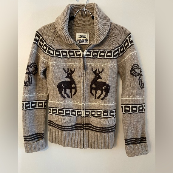TNA Tops - TNA | Sweater | Aritzia TNA See To Sky Knit Zip Cardigan